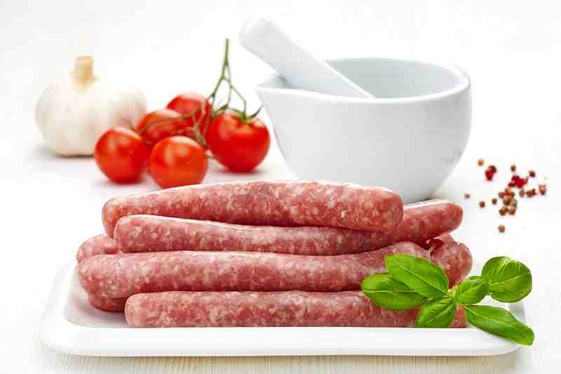 Are sausages made from pig intestines?