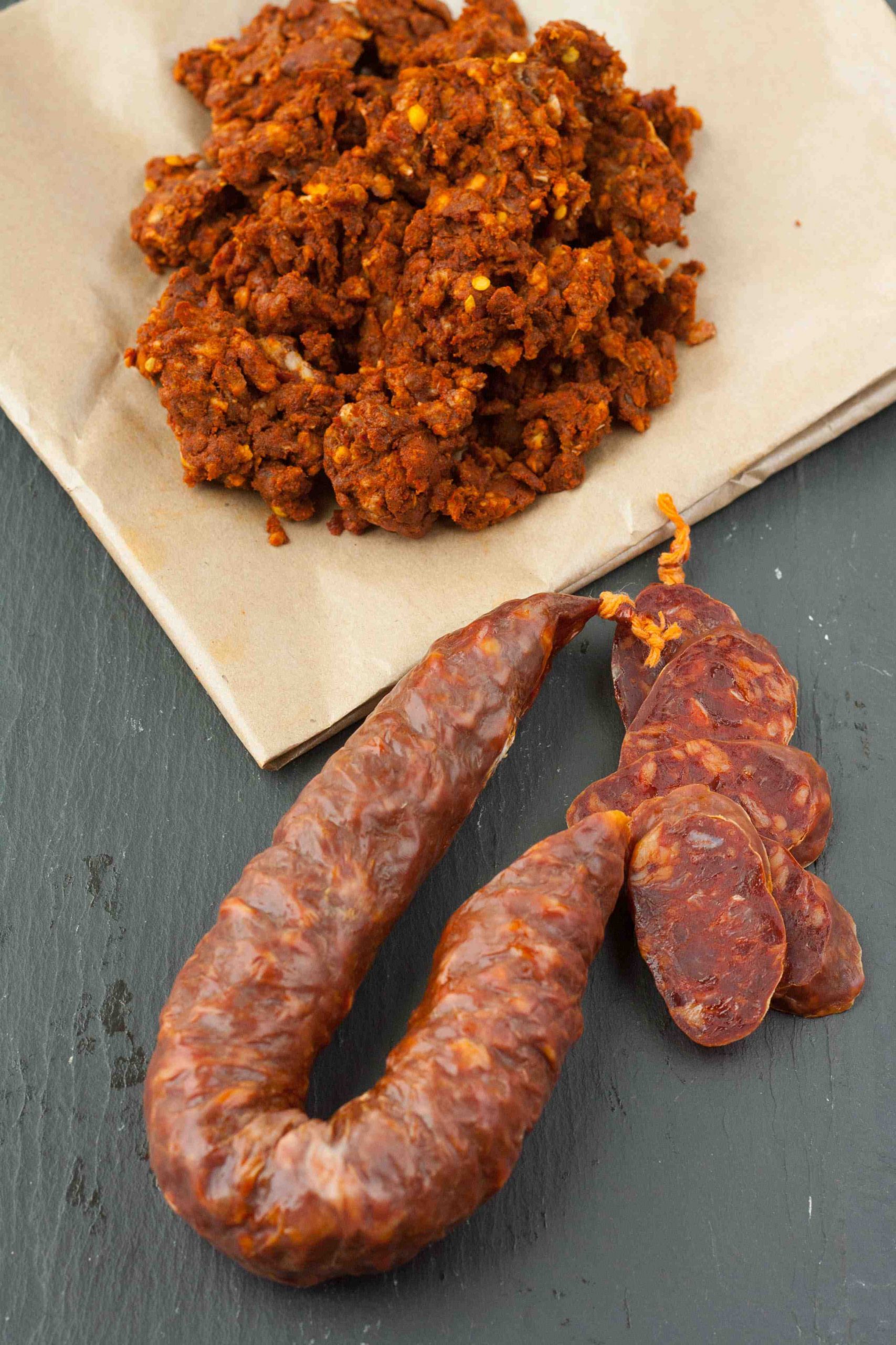 What is beef chorizo made of?