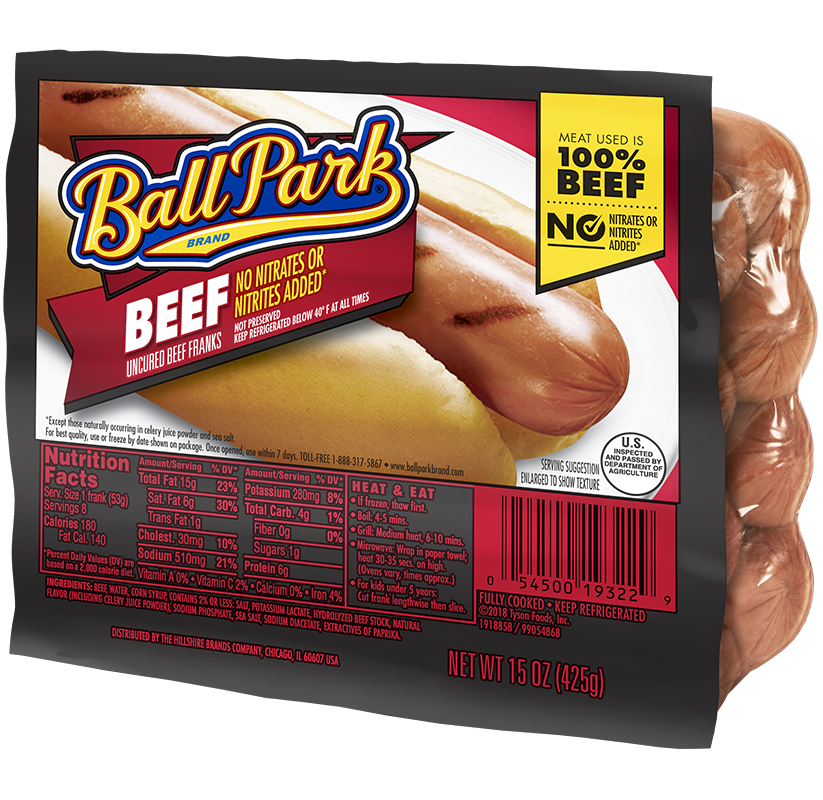 What parts of the cow are in hot dogs?