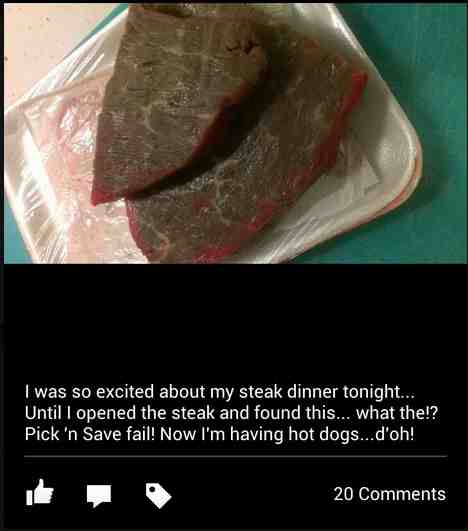 Does a raw steak have blood in it?