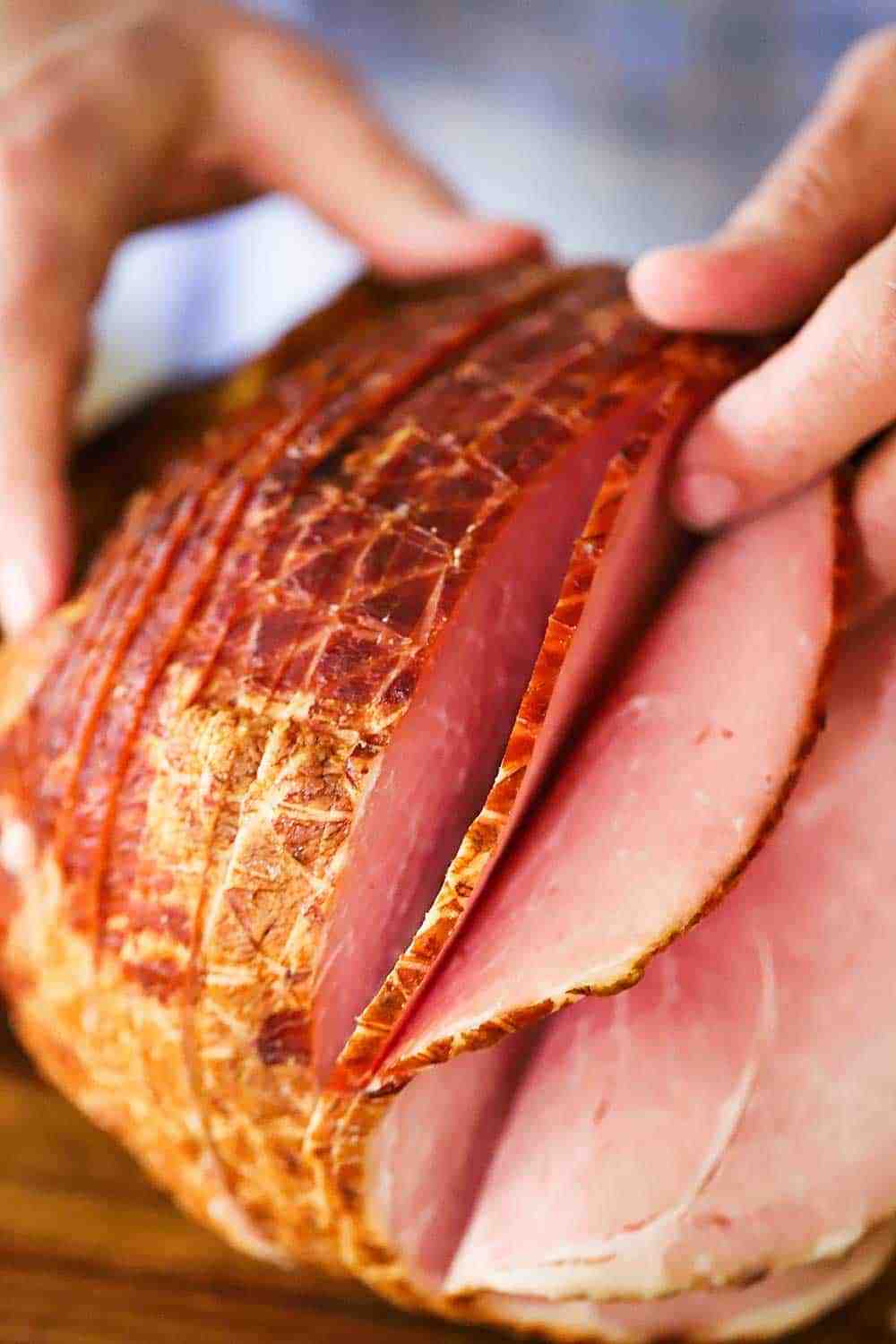 How do you tell if a ham is fully cooked?