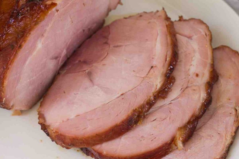Should cooked ham be pink?