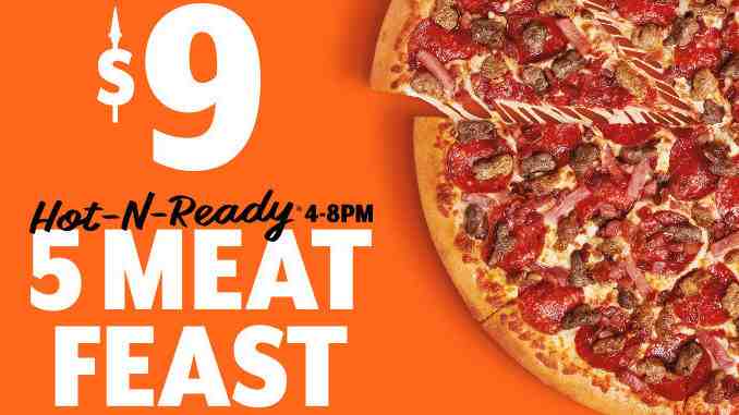What comes on a 3 meat pizza Little Caesars?