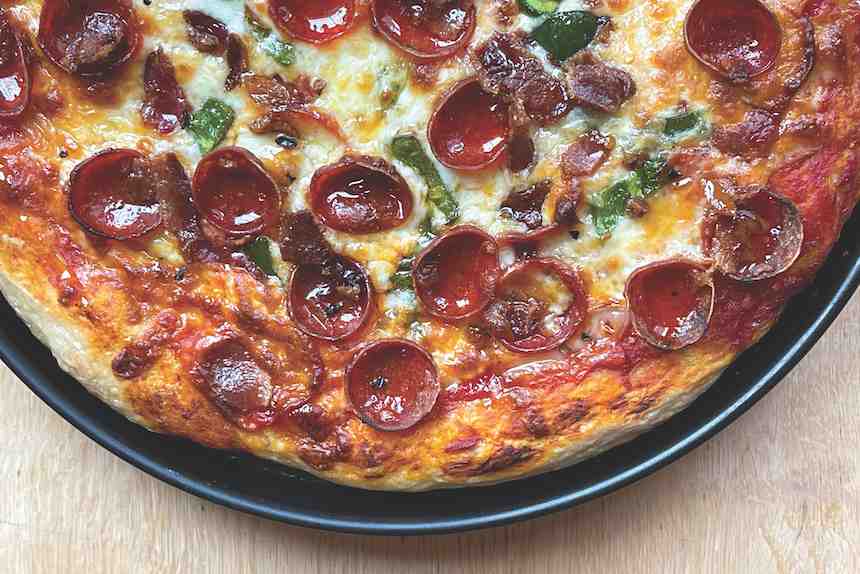 What is vegan pepperoni made of?