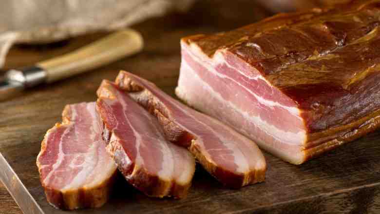 What is really thick bacon called?